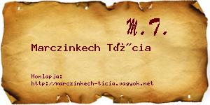 Marczinkech Tícia névjegykártya